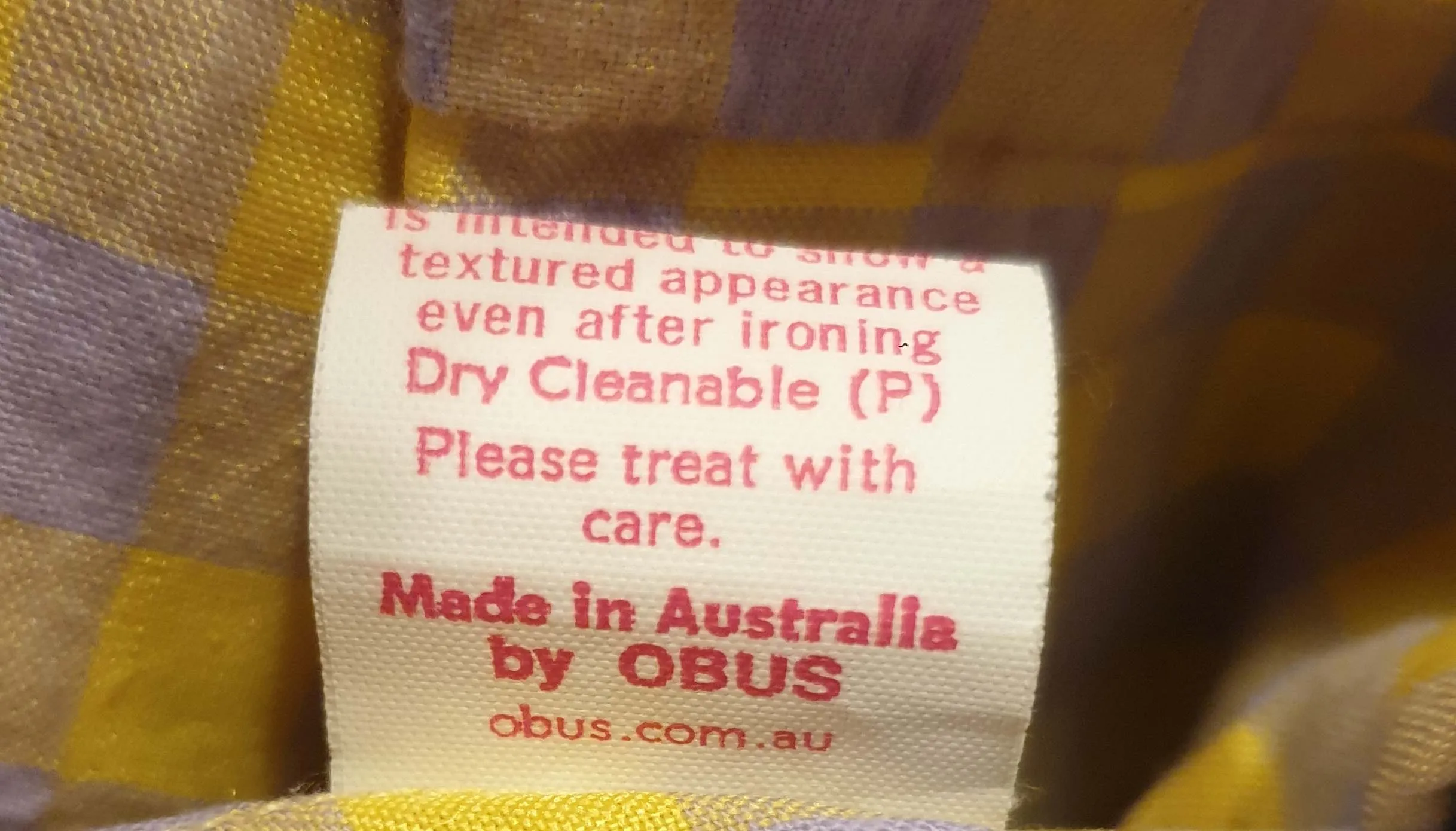 Obus yellow and purple gingham wrap dress size 3 / AU 12