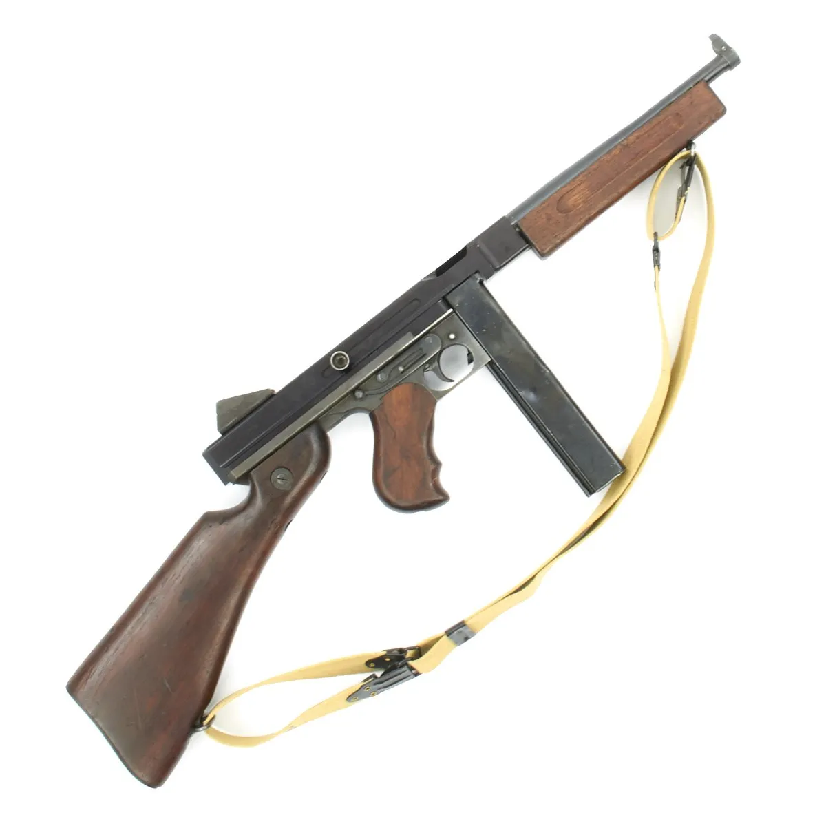 Original U.S. WWII Thompson M1 Display Submachine Gun with Sling