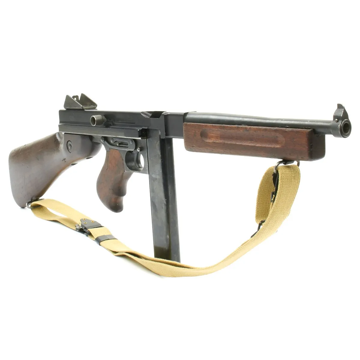 Original U.S. WWII Thompson M1 Display Submachine Gun with Sling