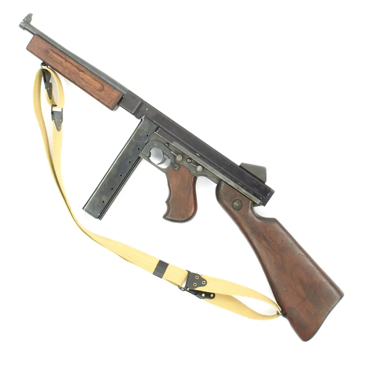 Original U.S. WWII Thompson M1 Display Submachine Gun with Sling