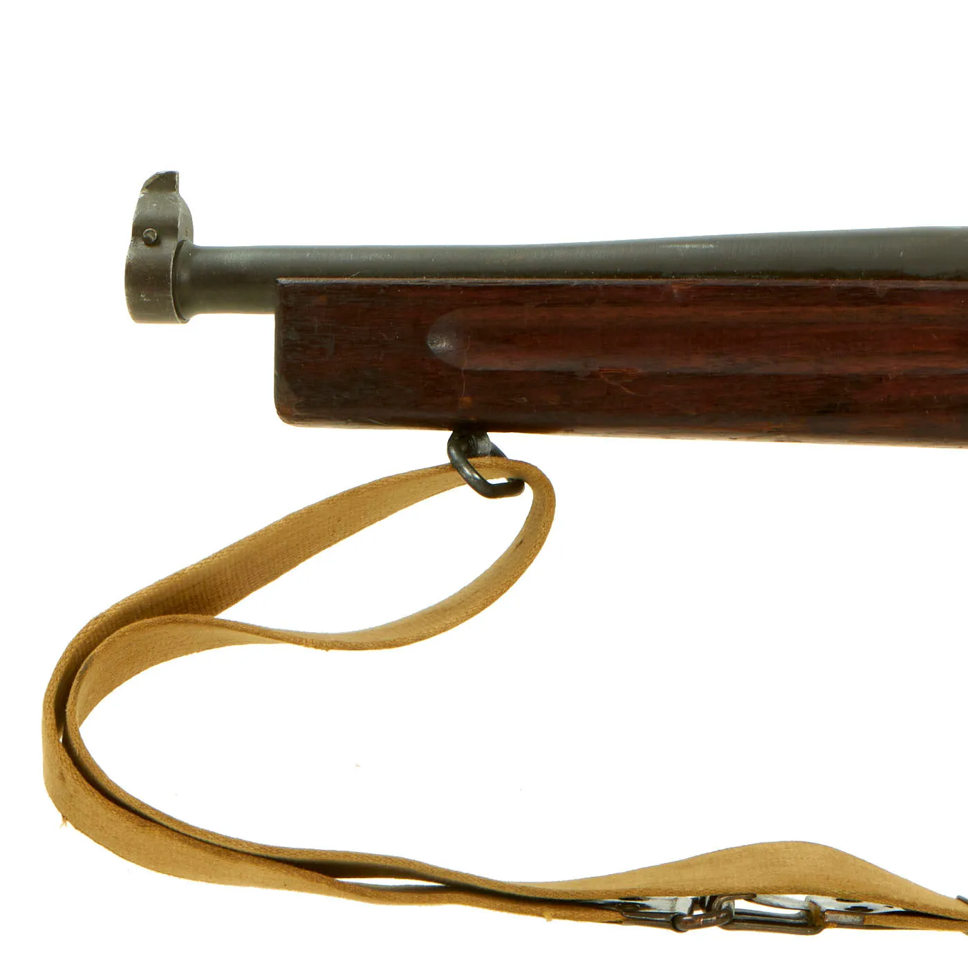Original U.S. WWII Thompson M1A1 Display Submachine Gun with Aluminum Receiver, Nobuckl Sling & Magazine - Serial 328879