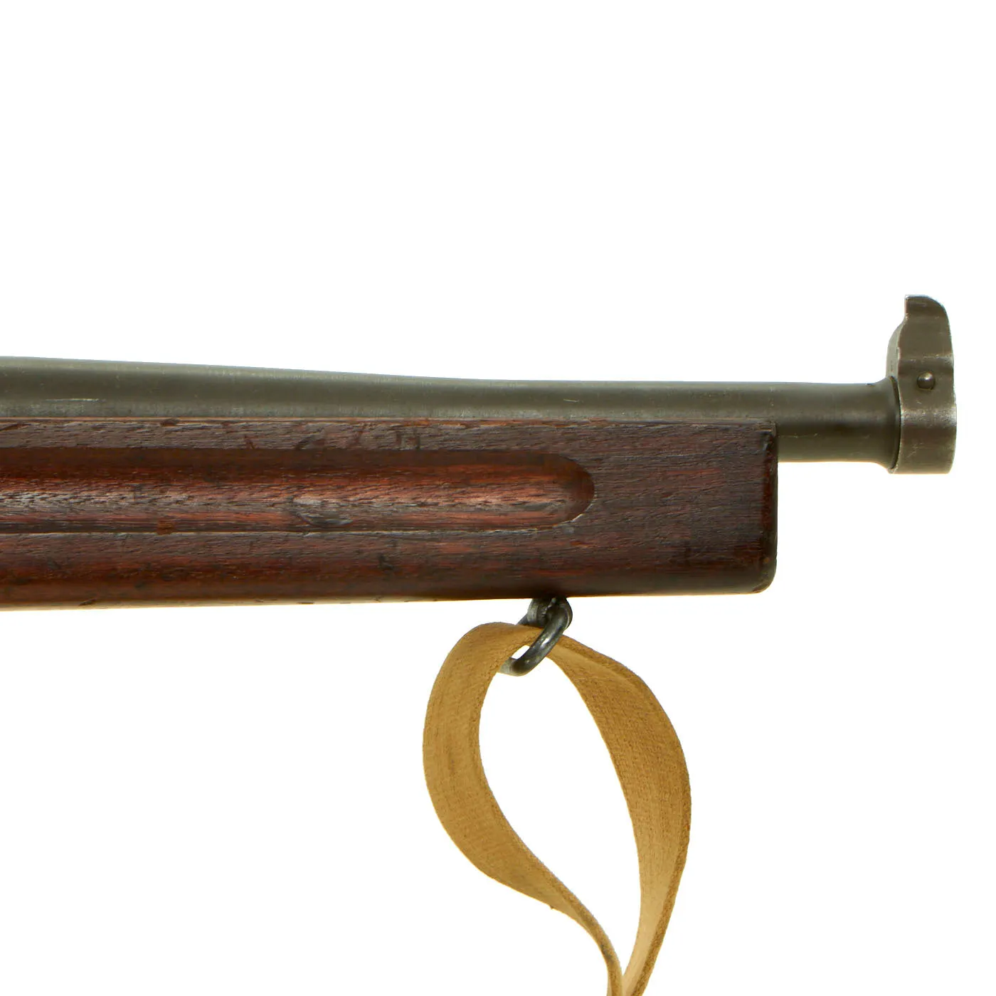 Original U.S. WWII Thompson M1A1 Display Submachine Gun with Aluminum Receiver, Nobuckl Sling & Magazine - Serial 328879