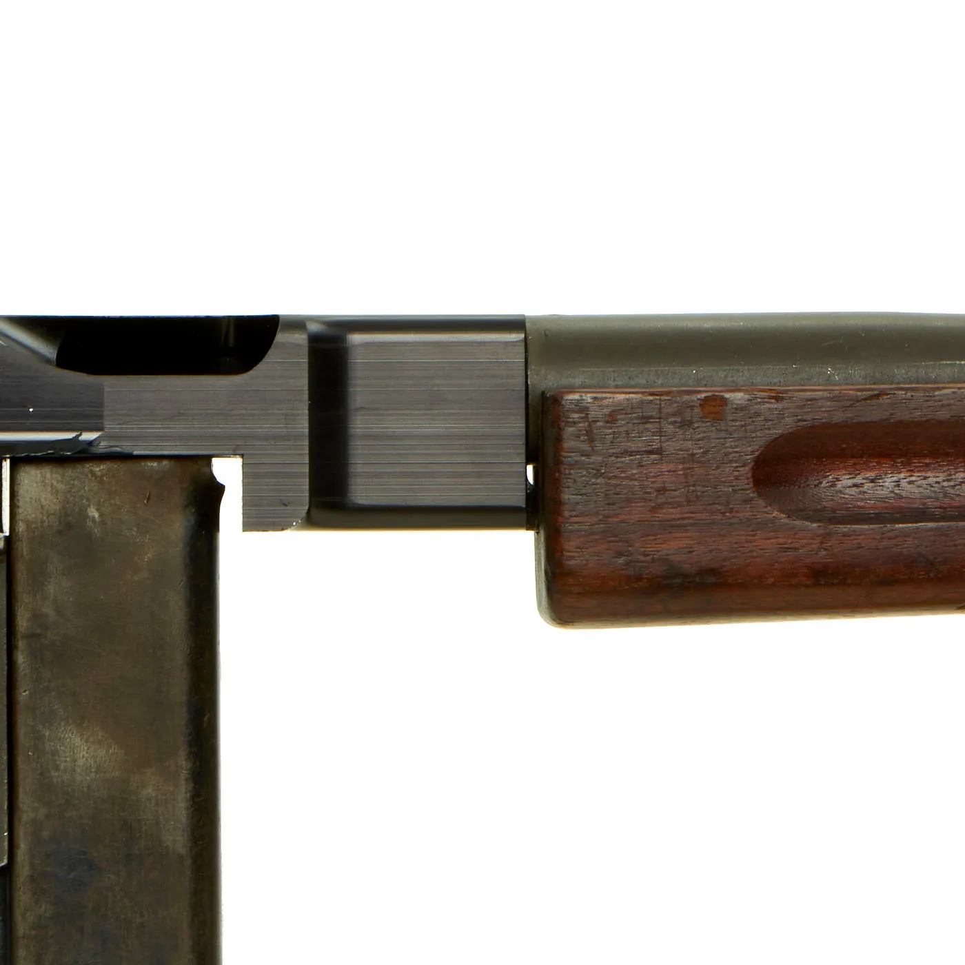 Original U.S. WWII Thompson M1A1 Display Submachine Gun with Aluminum Receiver, Nobuckl Sling & Magazine - Serial 328879