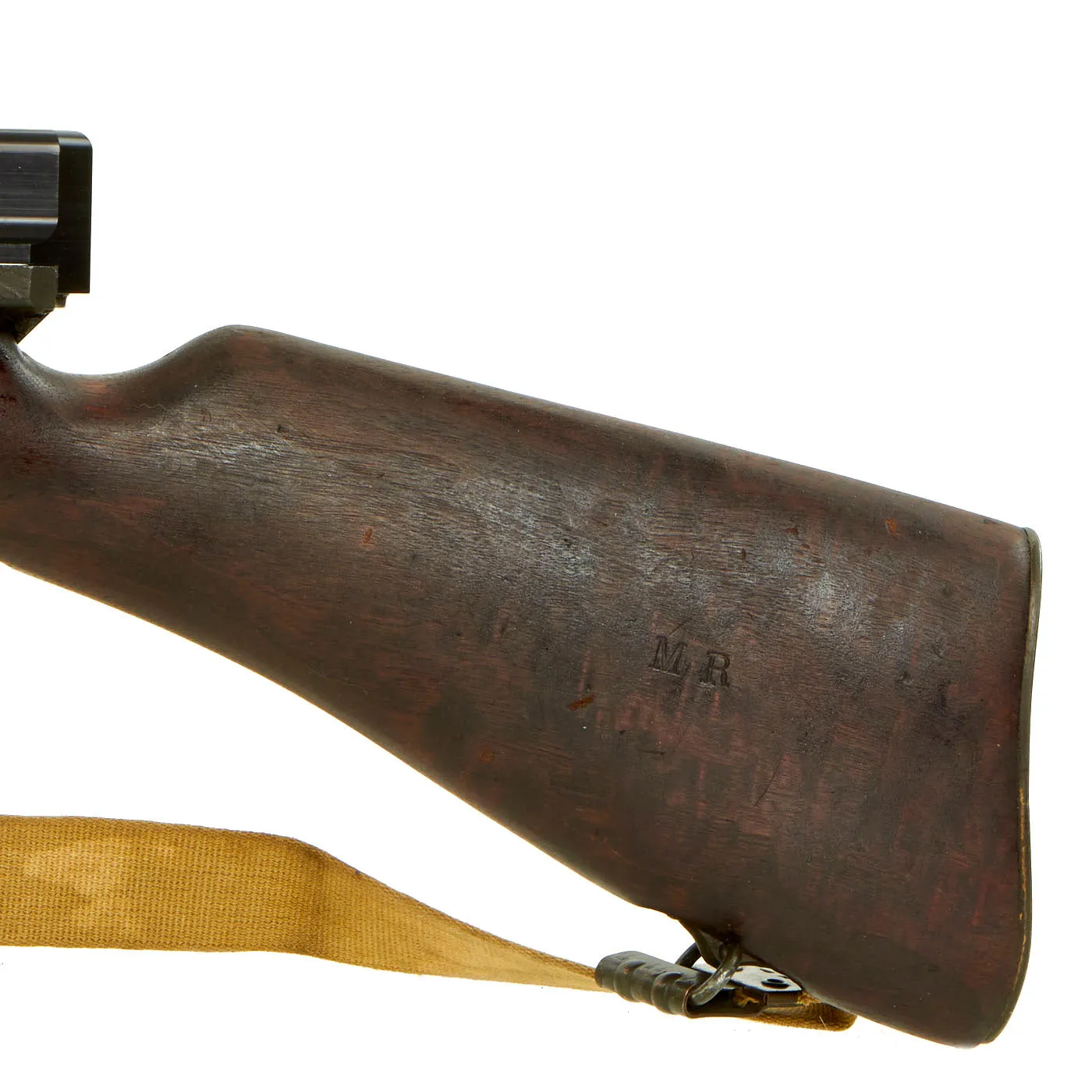 Original U.S. WWII Thompson M1A1 Display Submachine Gun with Aluminum Receiver, Nobuckl Sling & Magazine - Serial 328879