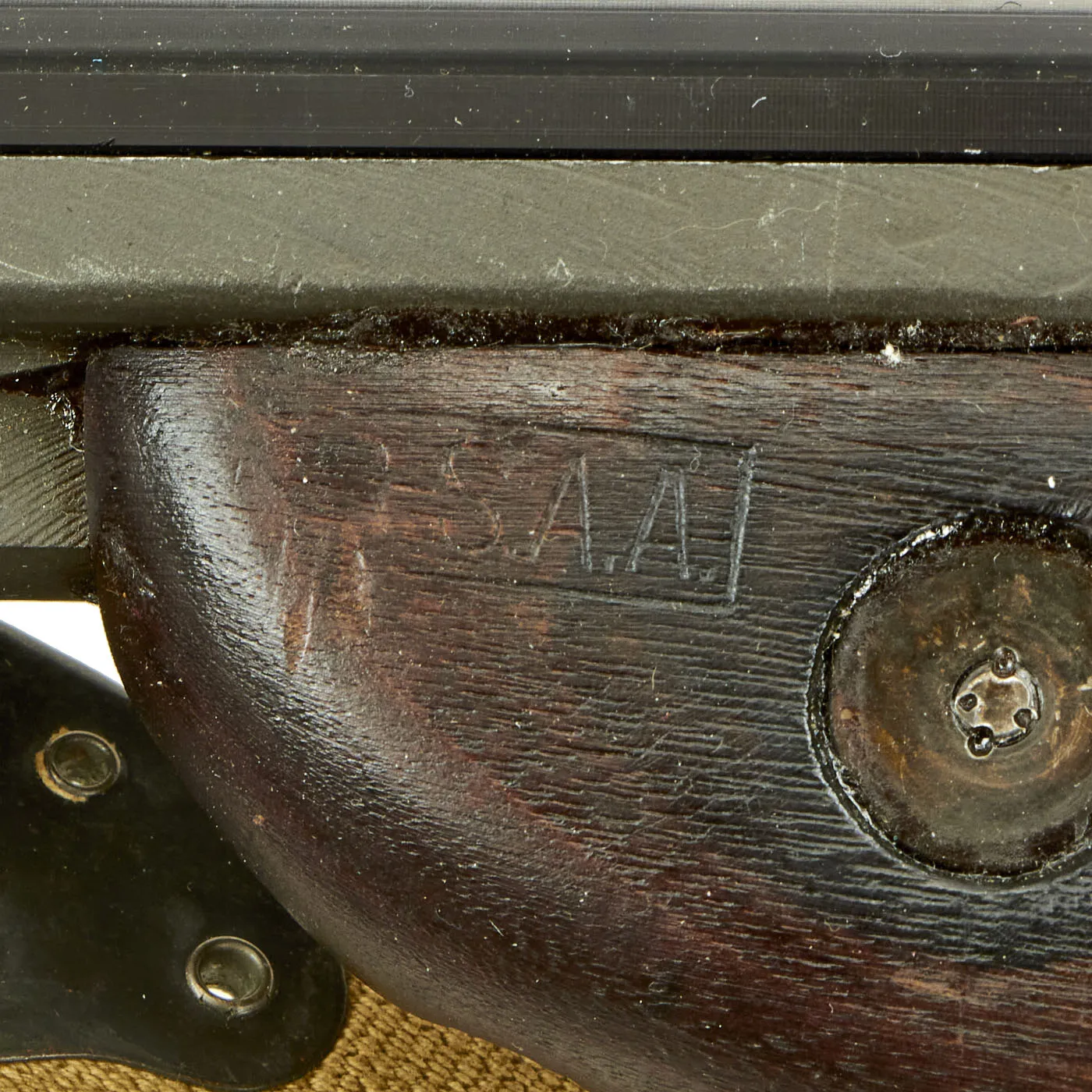 Original U.S. WWII Thompson M1A1 Display Submachine Gun with Aluminum Receiver, Nobuckl Sling & Magazine - Serial 328879