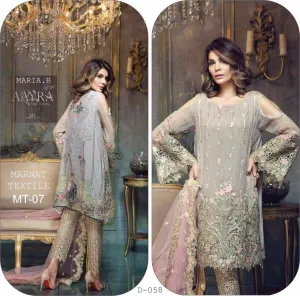 Pakistani designer Beautiful aarya dress by maria b in chiffon and net Model#C 545