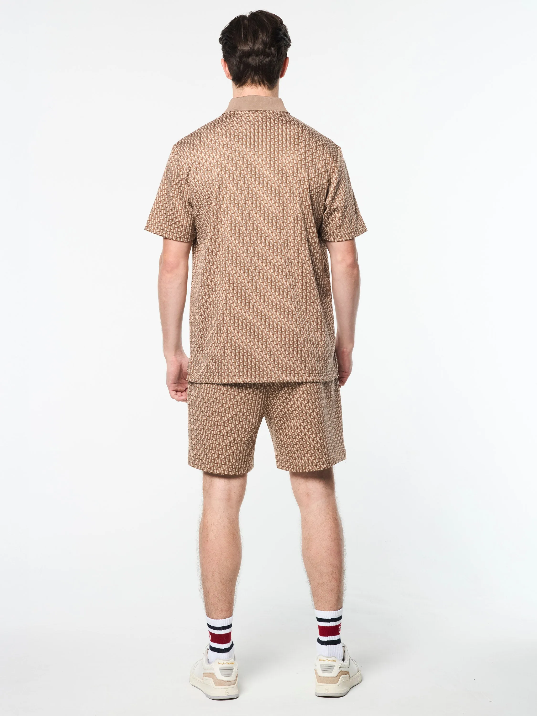 Paolo Knit Polo- Taupe Grey