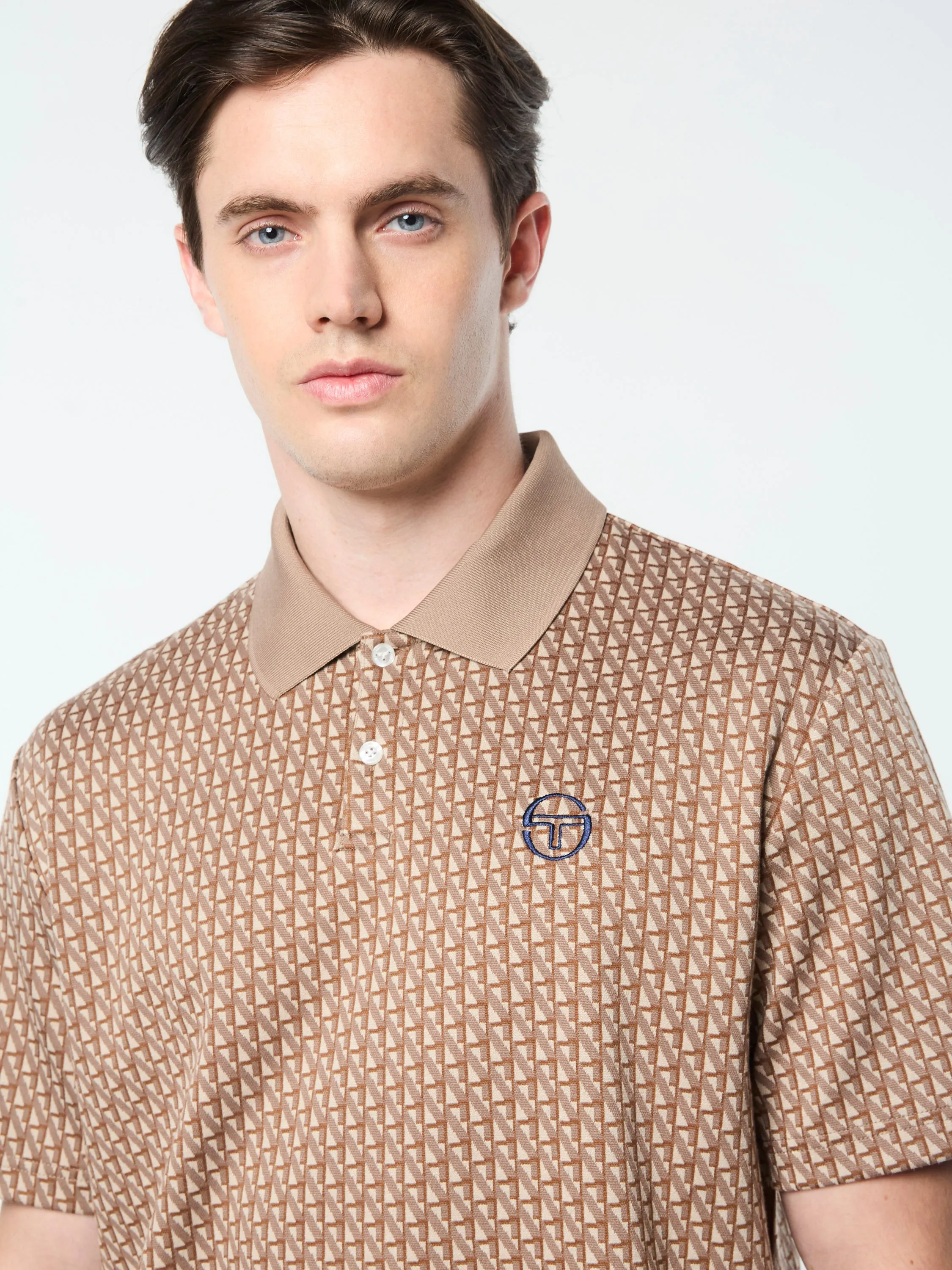 Paolo Knit Polo- Taupe Grey