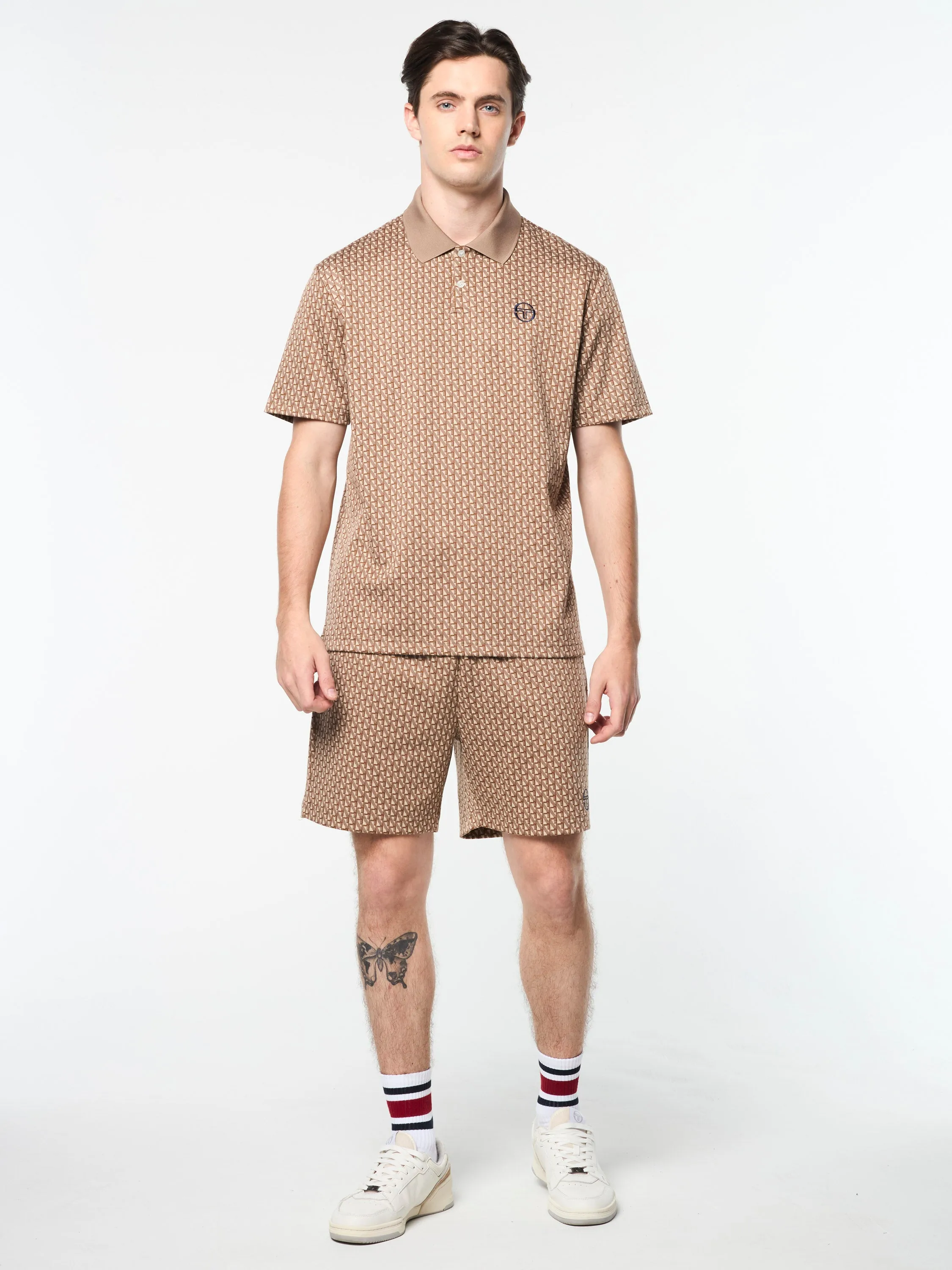 Paolo Knit Polo- Taupe Grey