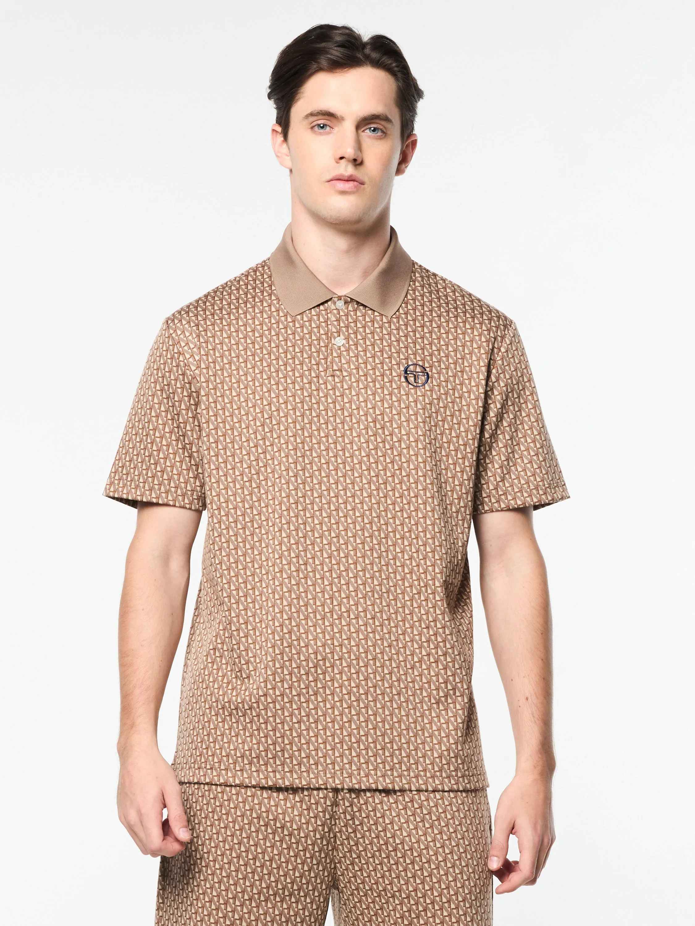 Paolo Knit Polo- Taupe Grey