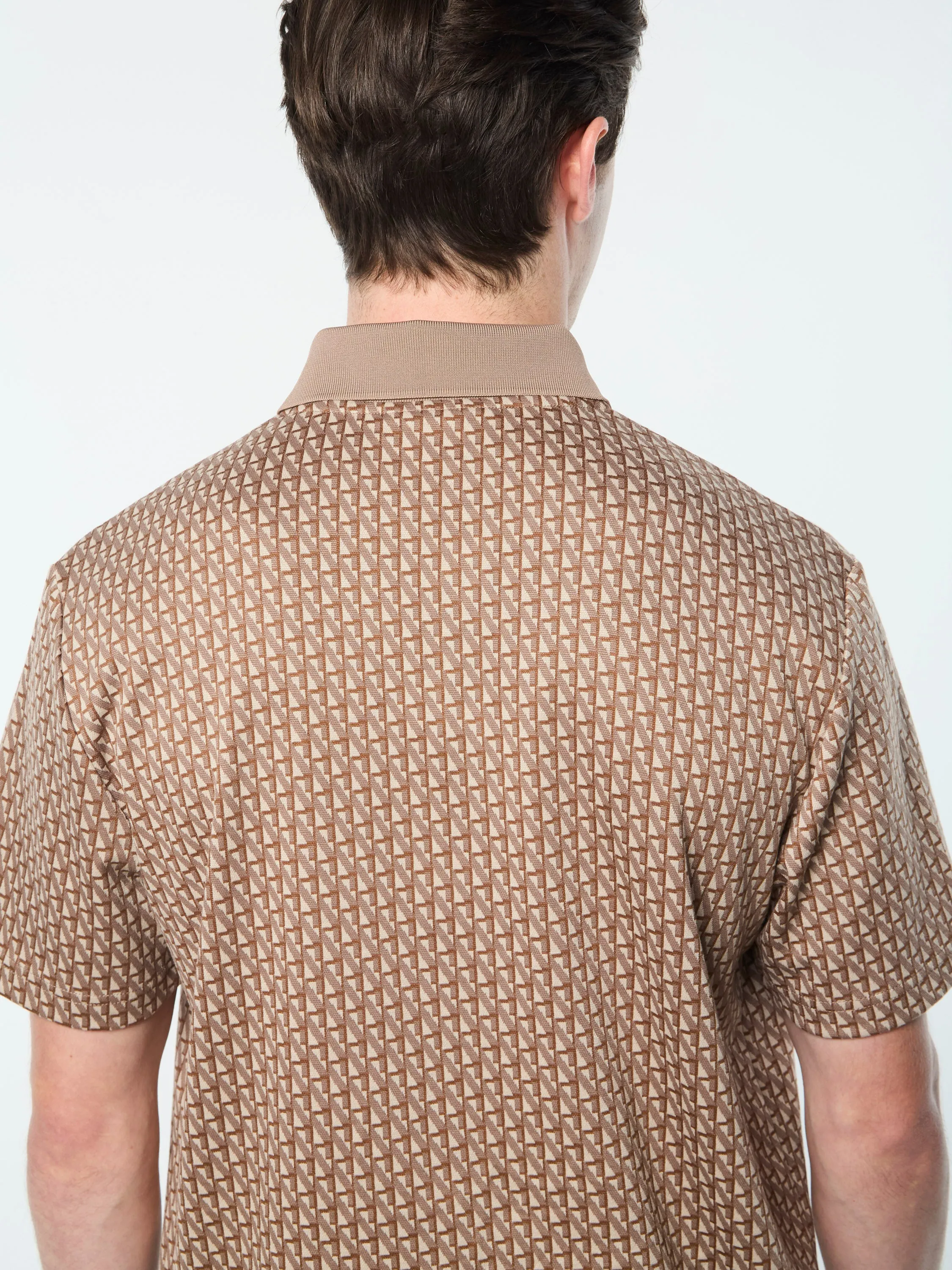 Paolo Knit Polo- Taupe Grey