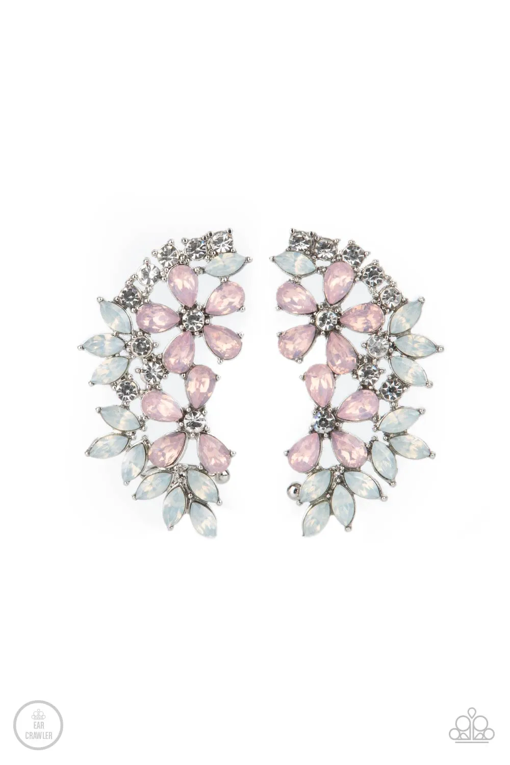 Paparazzi Garden Party Powerhouse - Pink Ear Crawler Earings