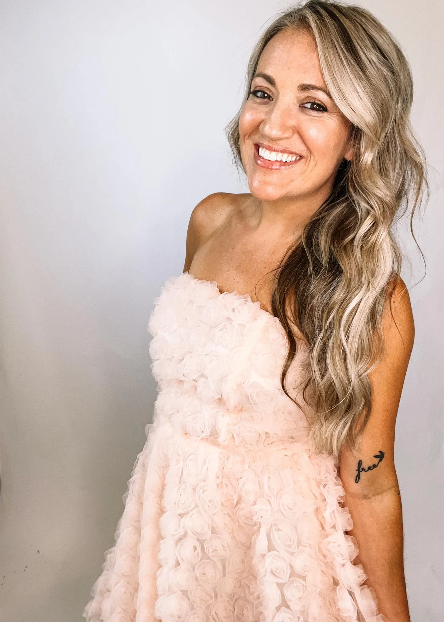 Peace Rose Strapless Mini Dress