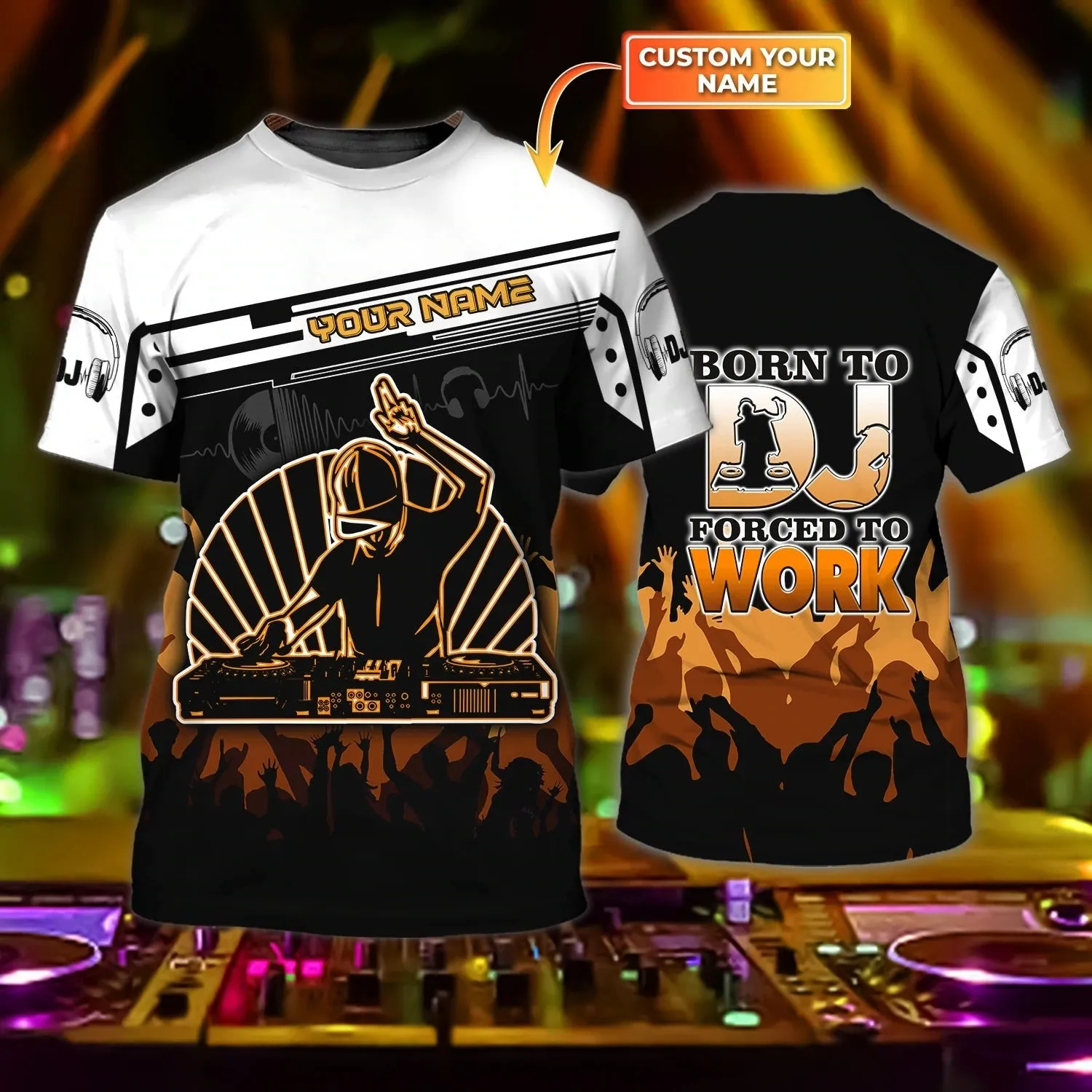 Personalized Dj 3D Cool T Shirt For Music Party, Deejay Enjoy The Party And Relax Custom 3D Shirts For Men And Woman