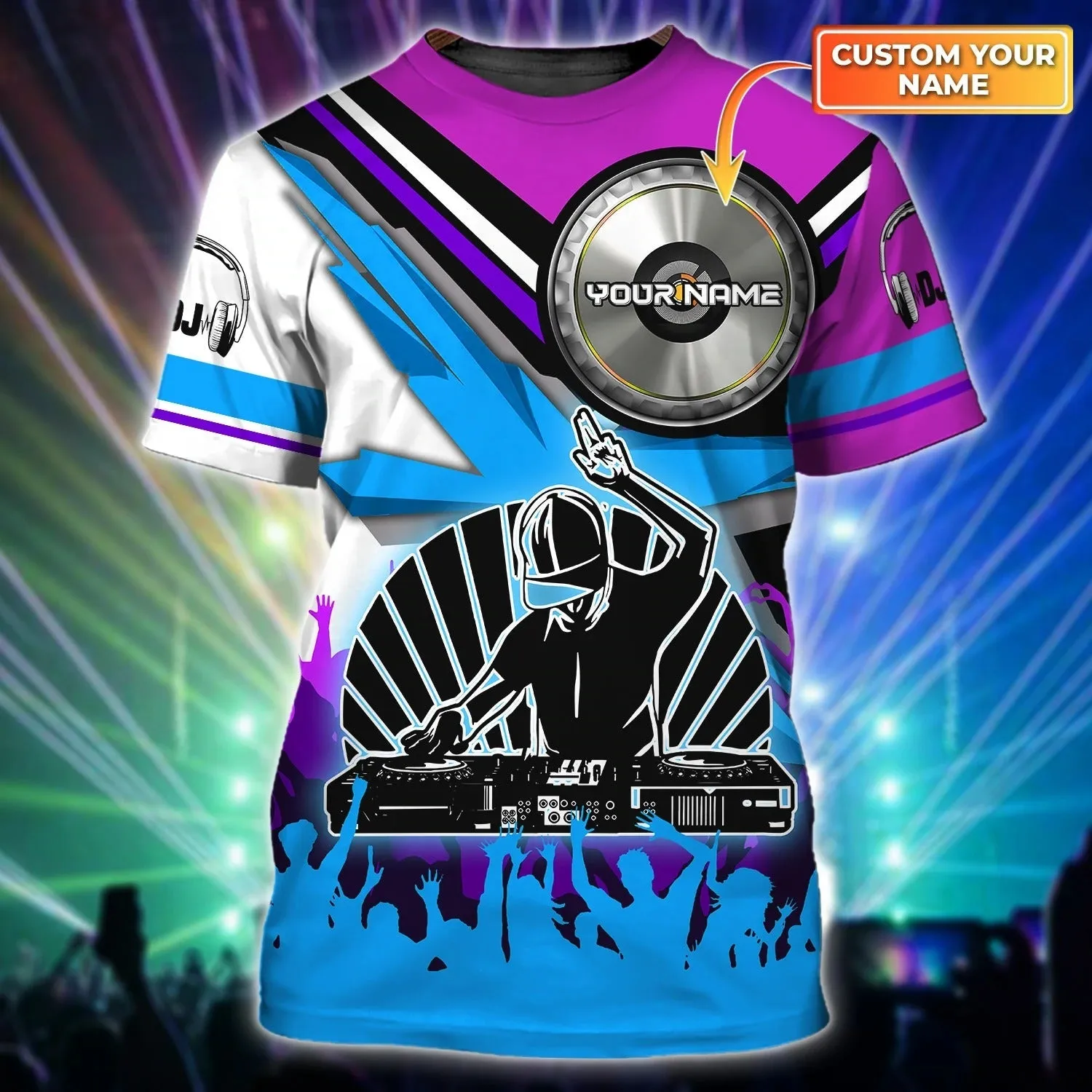 Personalized Dj 3D Cool T Shirt For Music Party, Deejay Enjoy The Party And Relax Custom 3D Shirts For Men And Woman