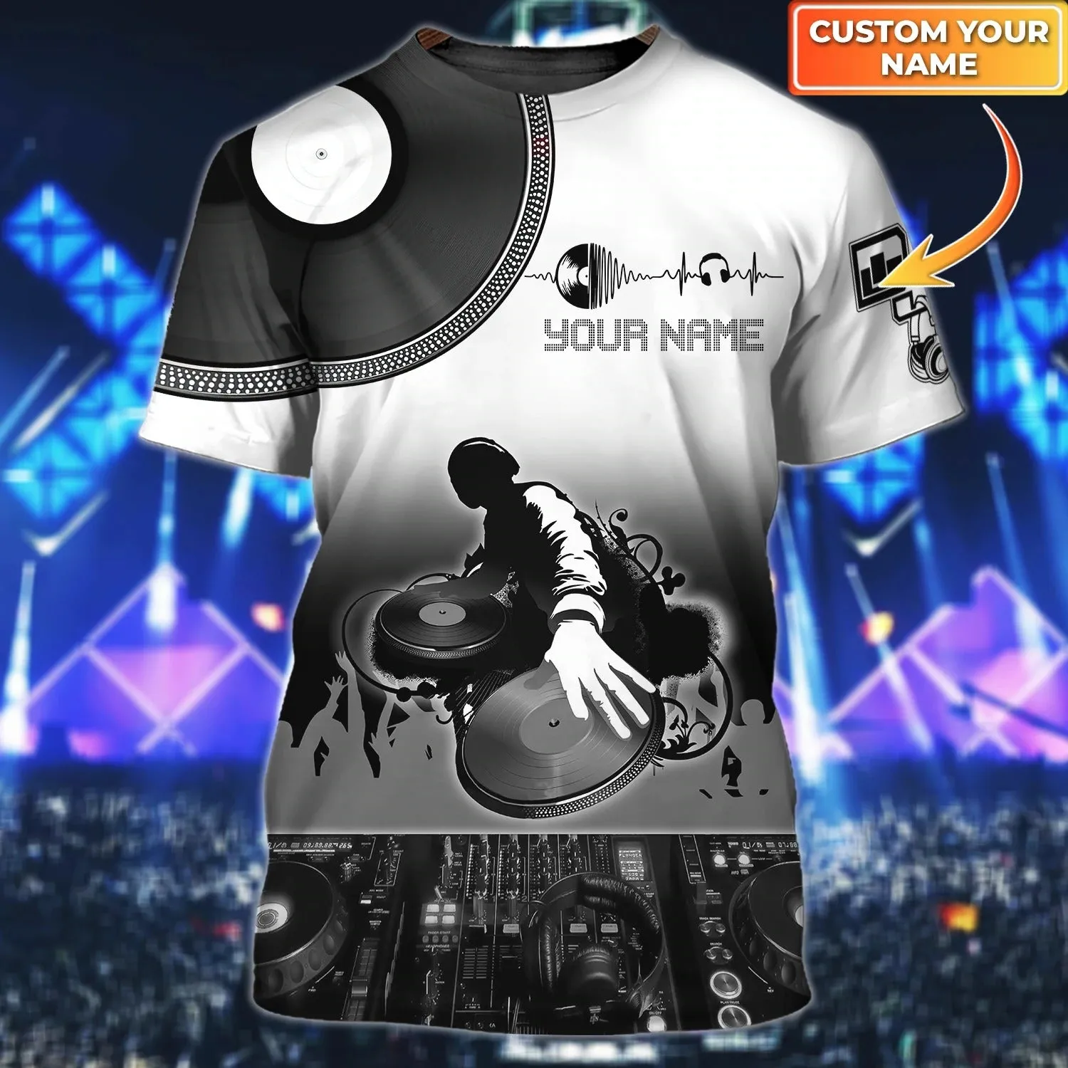 Personalized Dj 3D Cool T Shirt For Music Party, Deejay Enjoy The Party And Relax Custom 3D Shirts For Men And Woman
