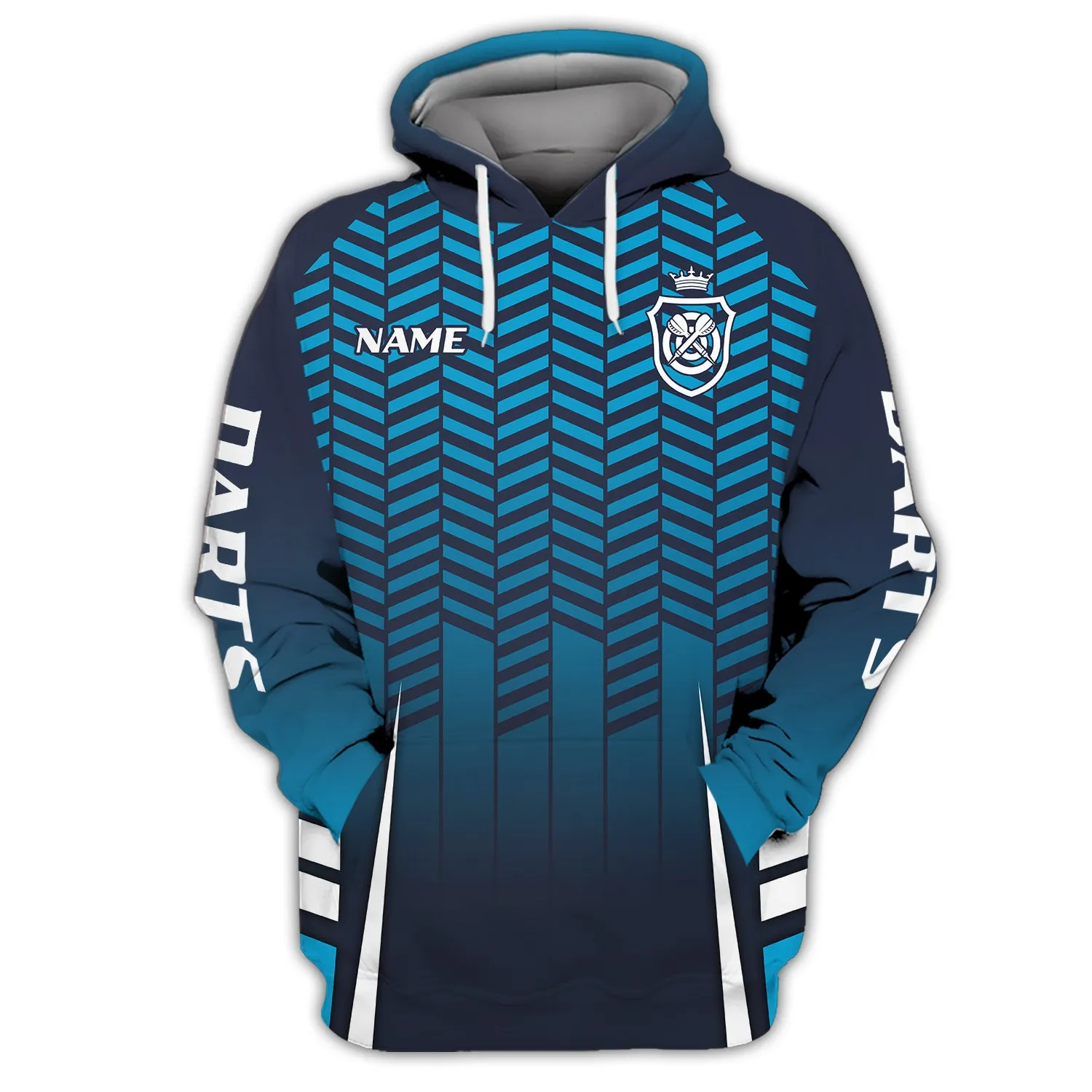 Personalized Name Dart Board Blue 3D Printed Shirts