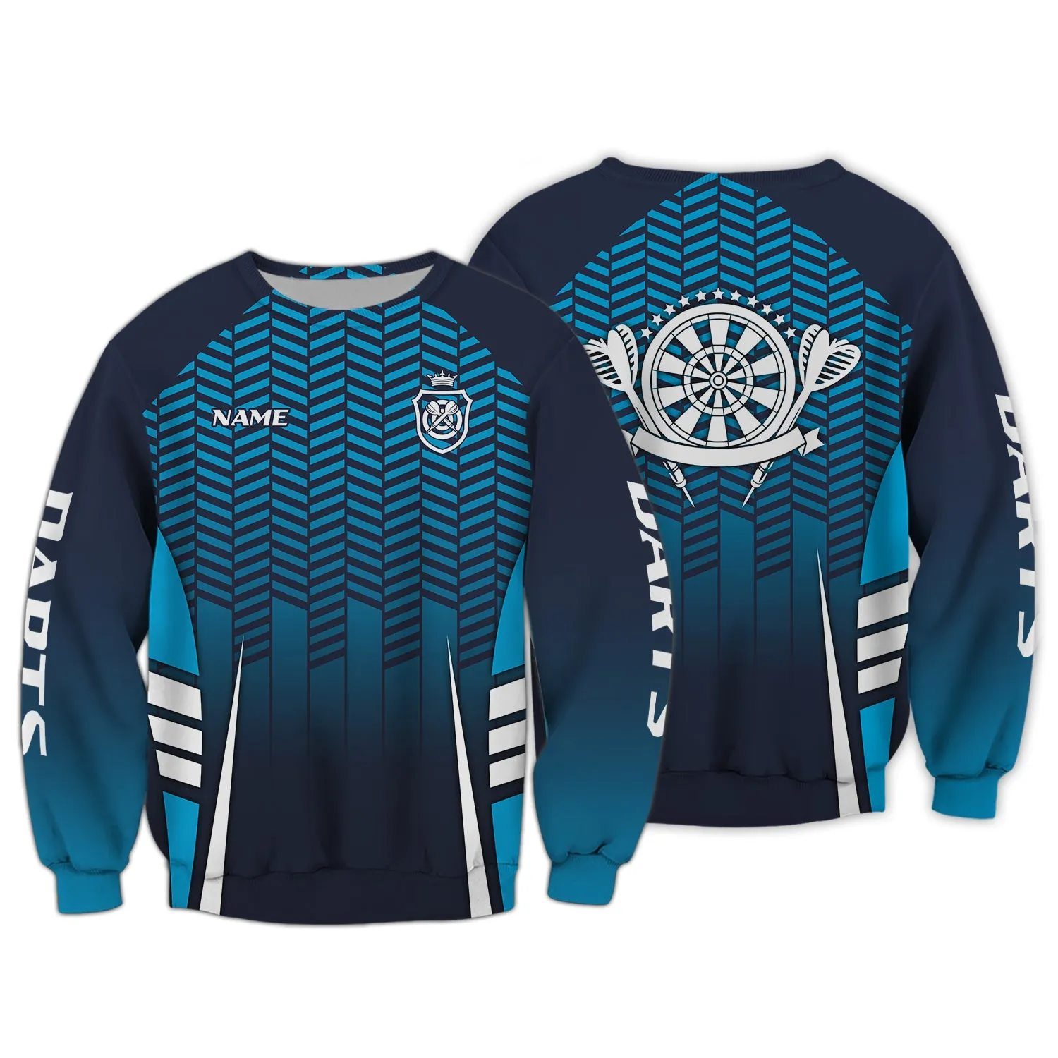 Personalized Name Dart Board Blue 3D Printed Shirts