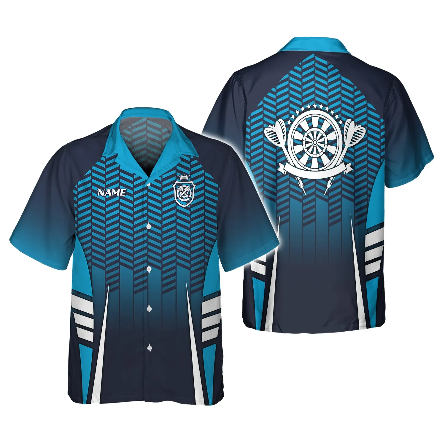 Personalized Name Dart Board Blue 3D Printed Shirts