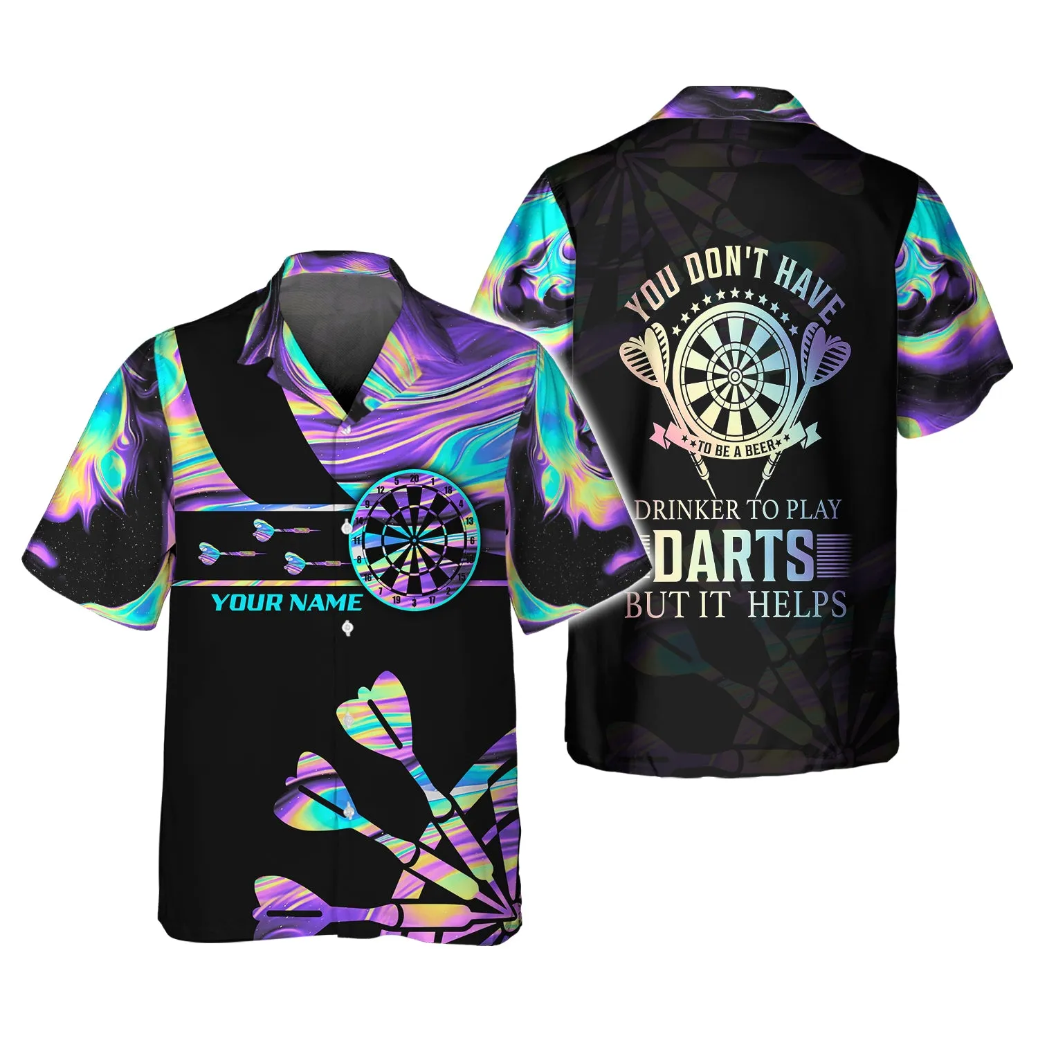 Personalized Name You Don't Have To Be A Beer, Drinker To Play Darts But It Helps 3D Printed Shirts