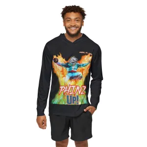 Phinz Up (V2 / Black) Men's Sports Warmup Hoodie (AOP)