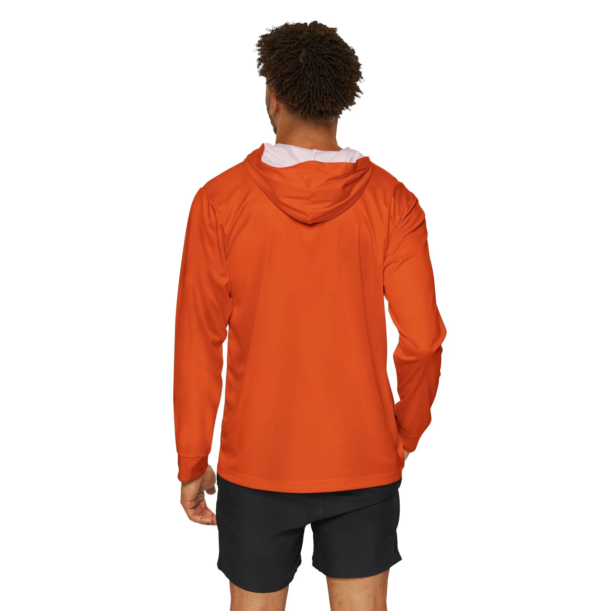 Phinz Up (V2 / Orange) Men's Sports Warmup Hoodie (AOP)