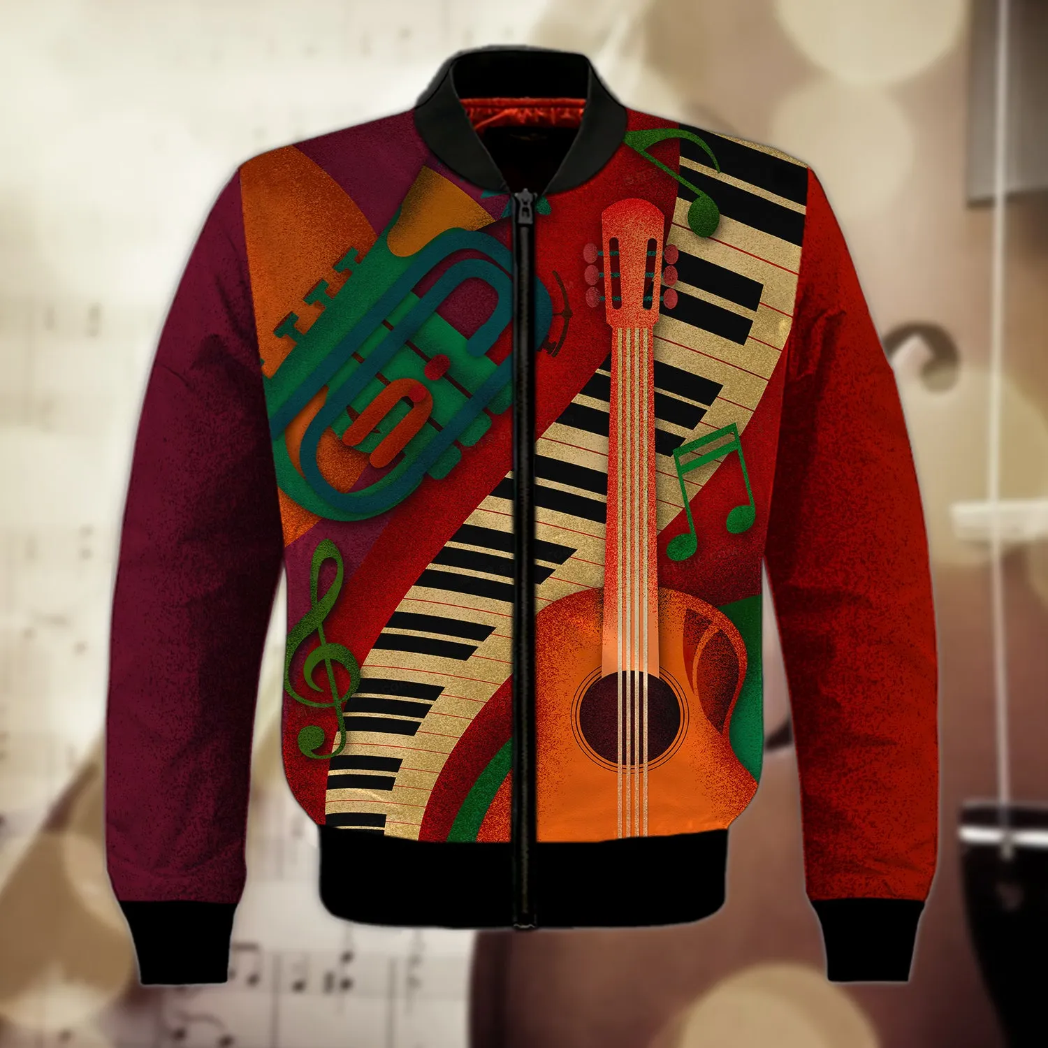 Piano - Red - 3D Full Print - 348