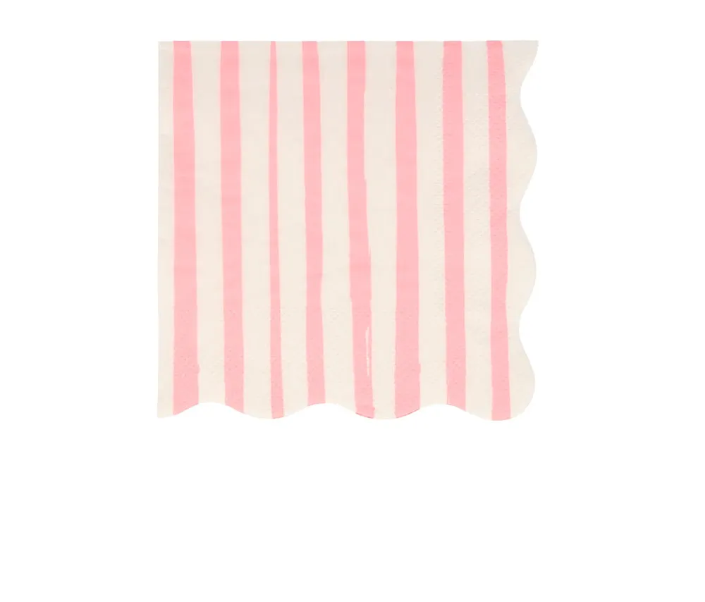 Pink Stripe Small Napkins