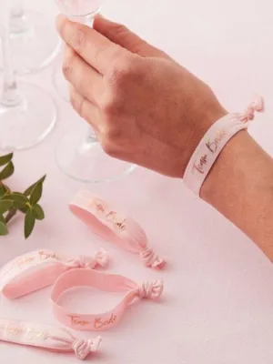 Pink Team Bride Hen Party Wrist Bands