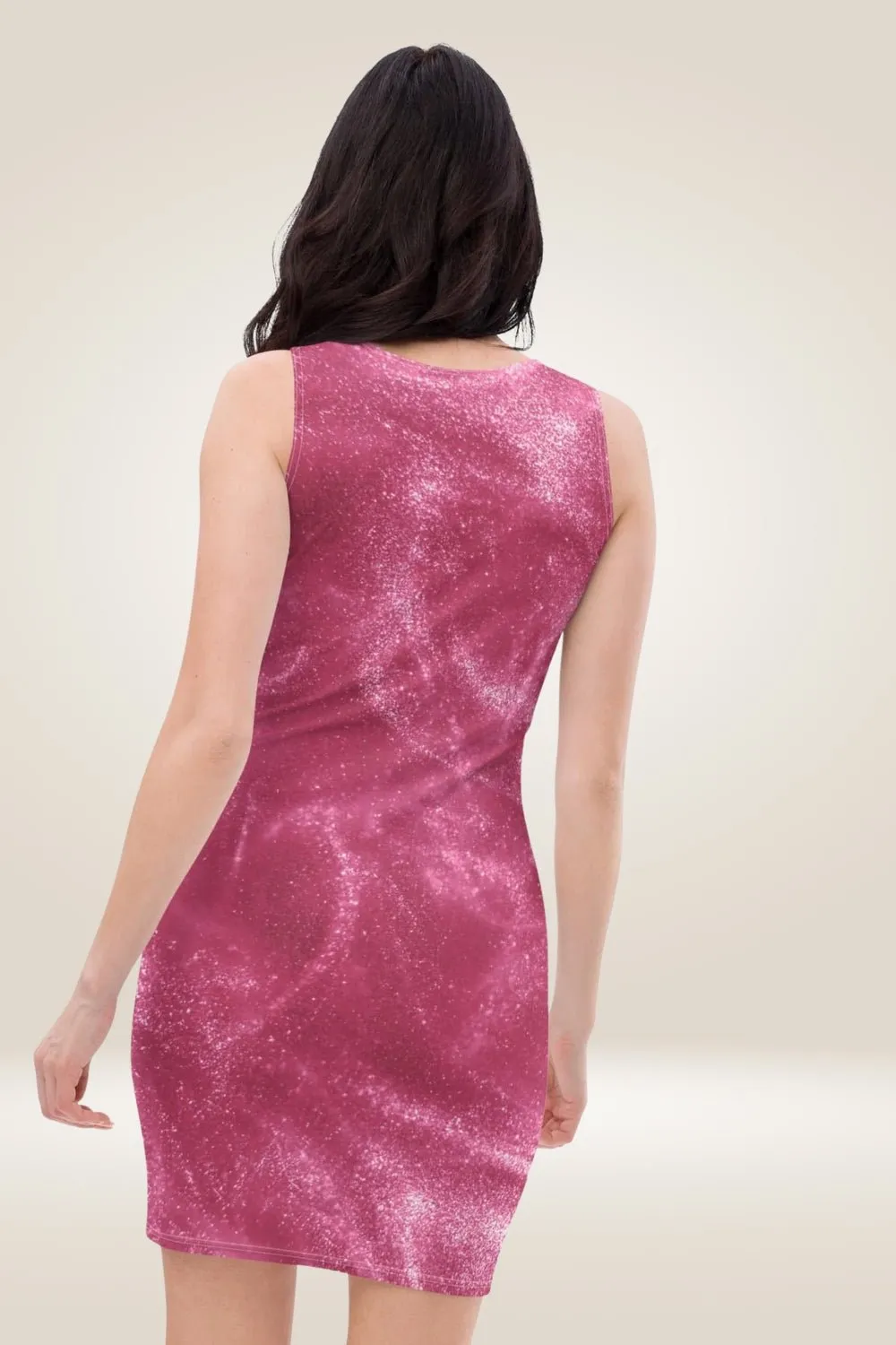 Pink Tie Dye Bodycon Mini Dress