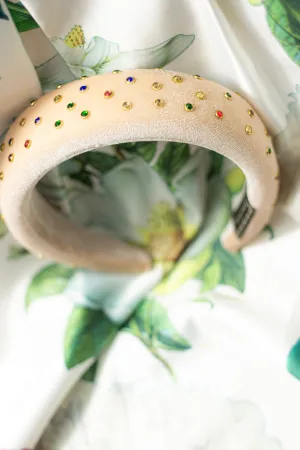 Plush Velvet Rainbow Diamante Headband