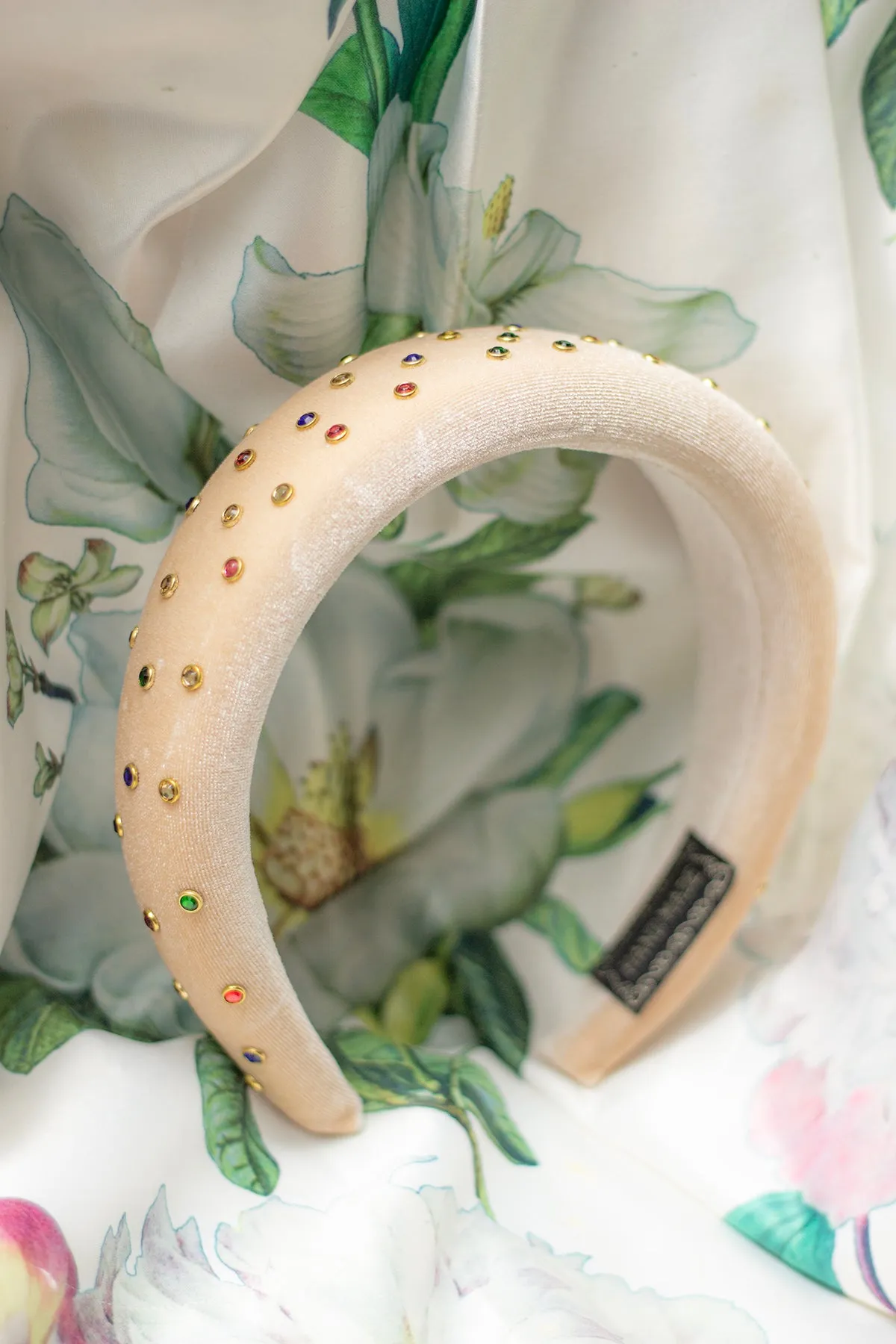 Plush Velvet Rainbow Diamante Headband