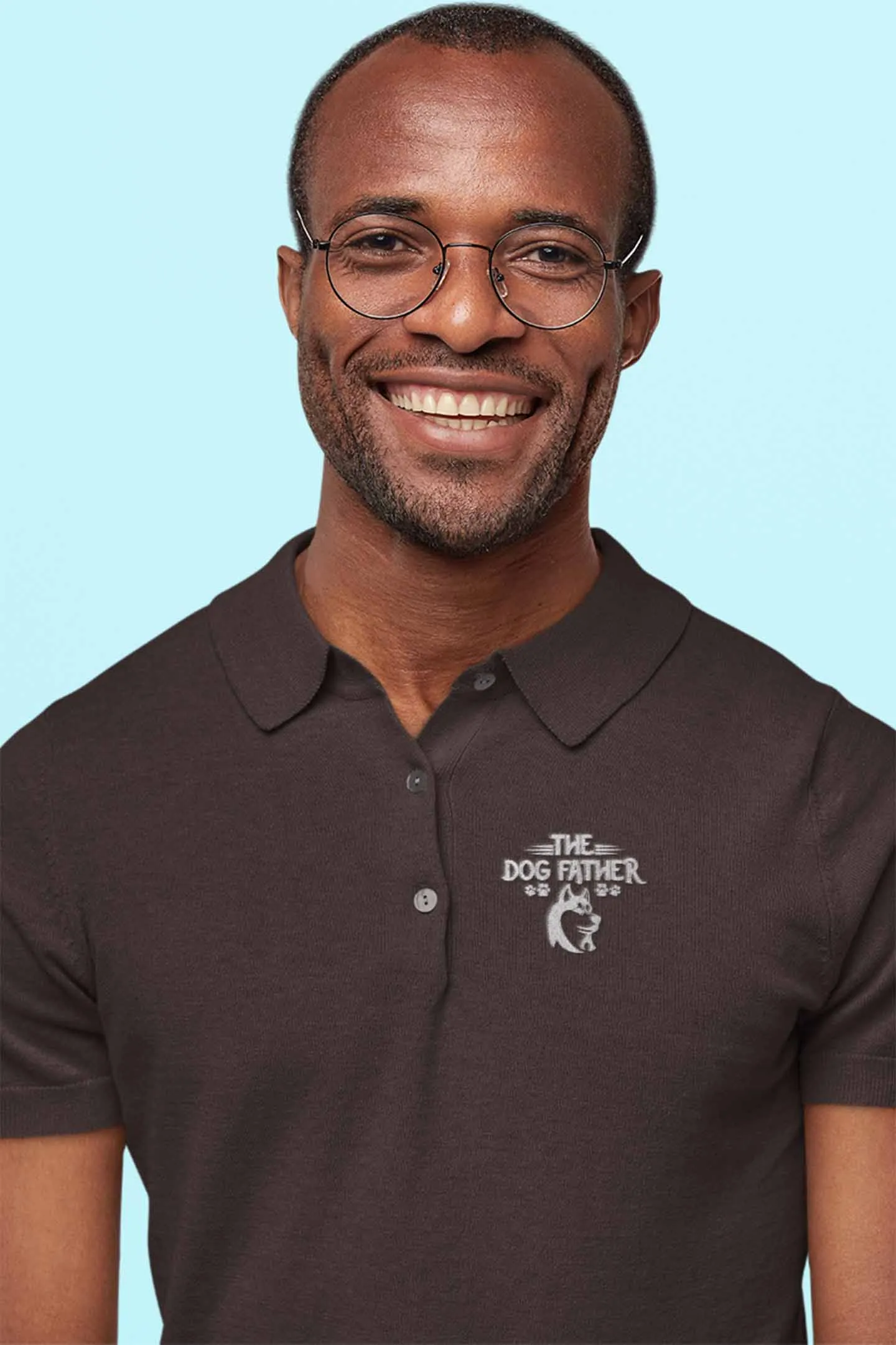 Polo Neck T-Shirt (Men) - Classy Dogfather (7 Colours)