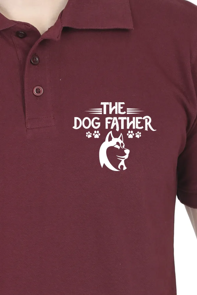 Polo Neck T-Shirt (Men) - Classy Dogfather (7 Colours)