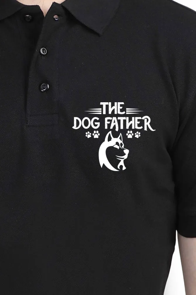 Polo Neck T-Shirt (Men) - Classy Dogfather (7 Colours)
