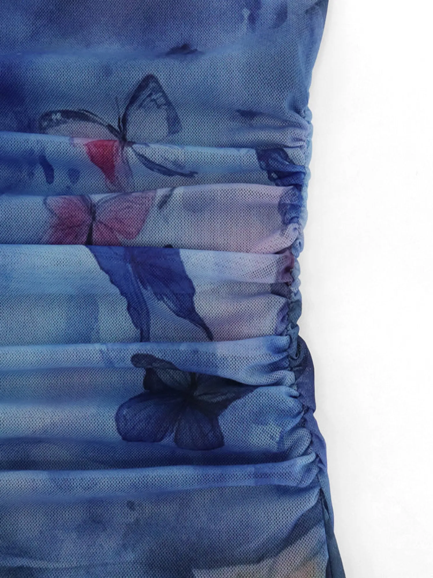 Printed Blue Skater Maxi