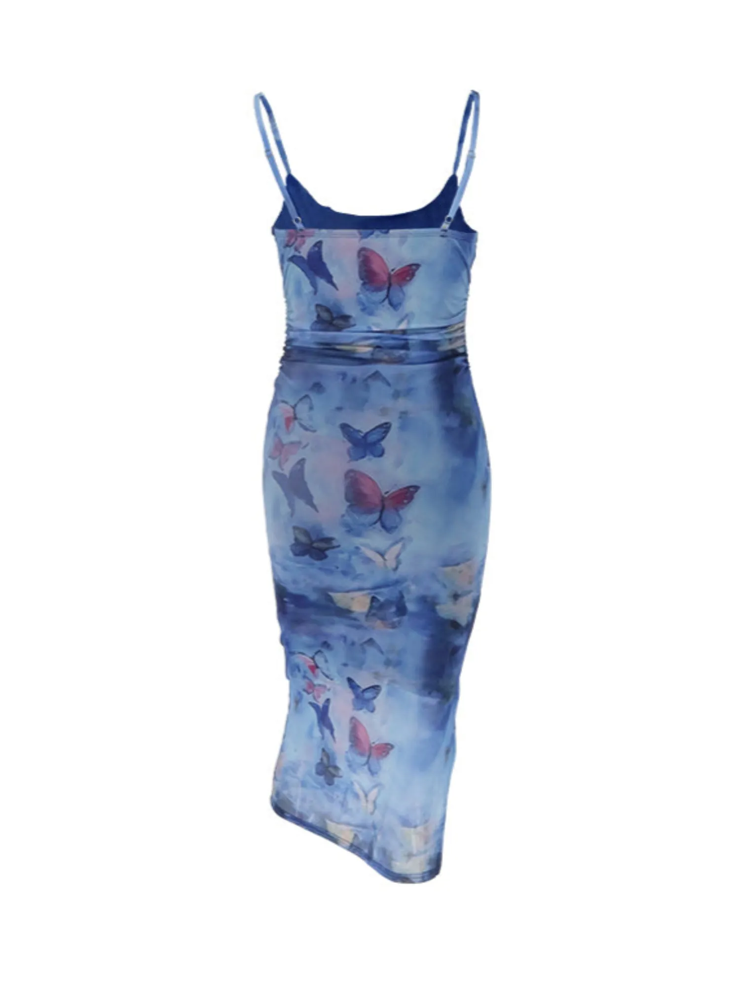 Printed Blue Skater Maxi