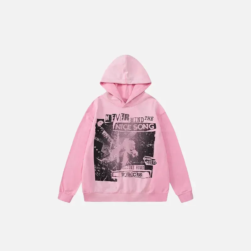 Punk Party Singing Band Y2K Hoodie for Bold Streetwear Style