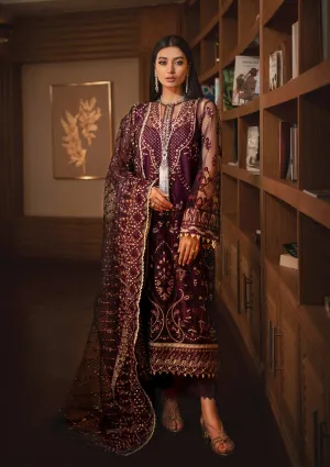 Purple Pakistani Dress with Elegant Embroidery #PF353