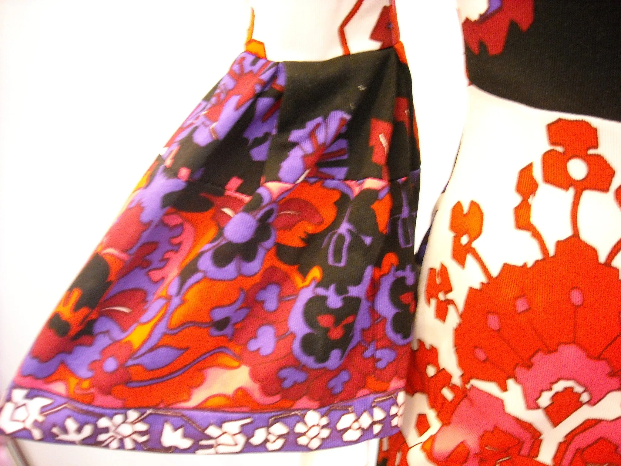 Purple Psychedelic Jumpsuit with Pantaloon Flare Sleeves and Pants