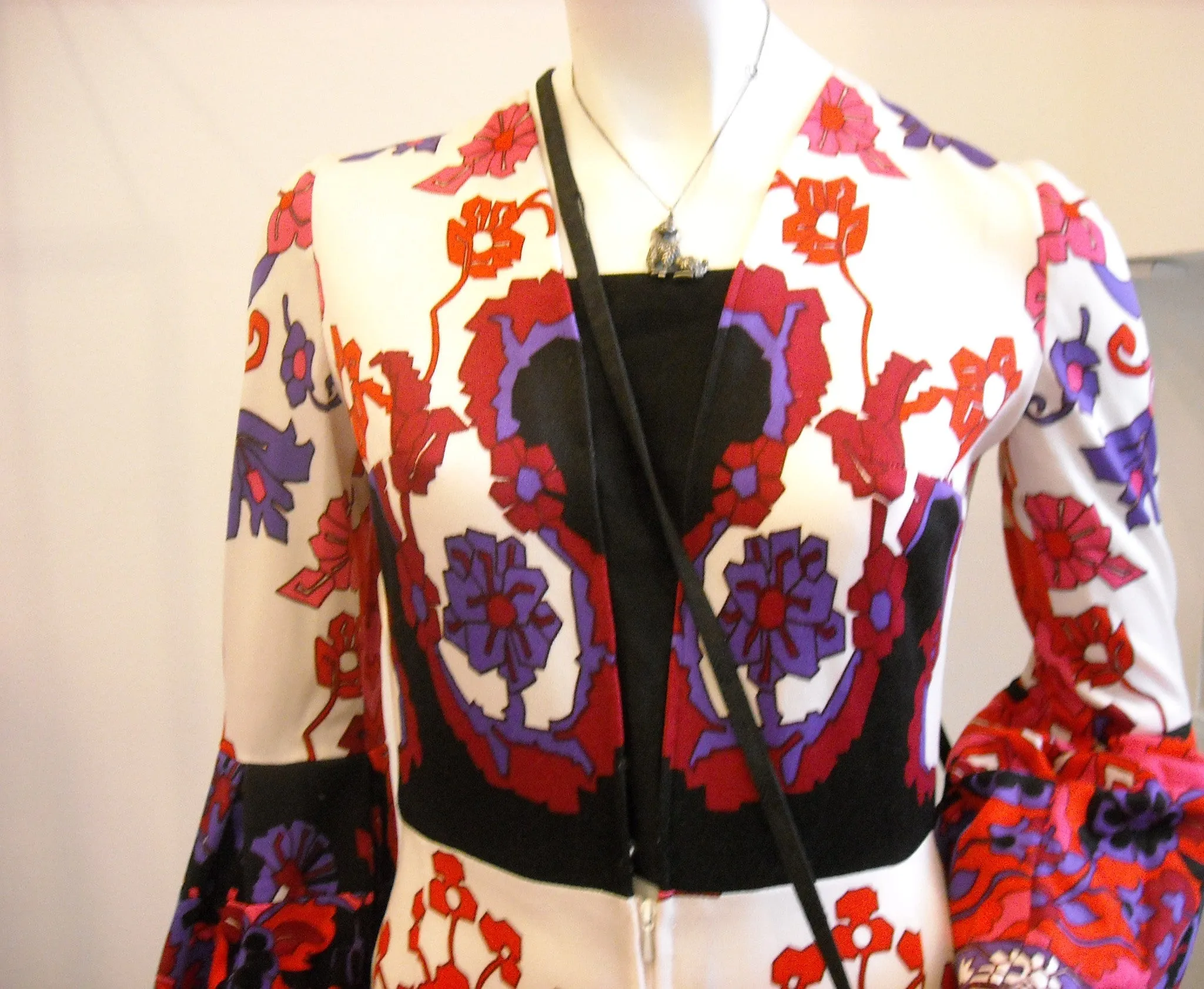 Purple Psychedelic Jumpsuit with Pantaloon Flare Sleeves and Pants