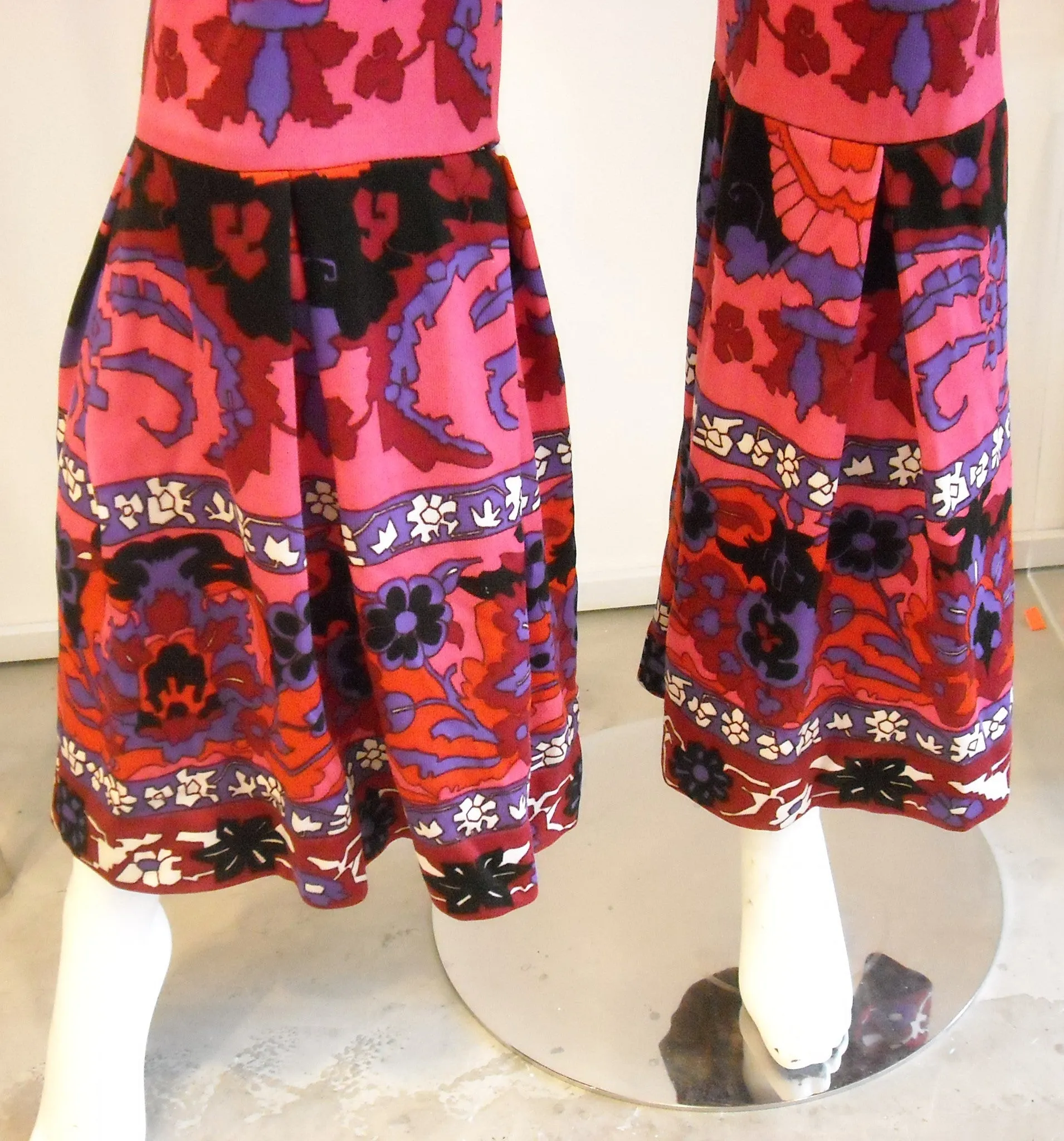 Purple Psychedelic Jumpsuit with Pantaloon Flare Sleeves and Pants
