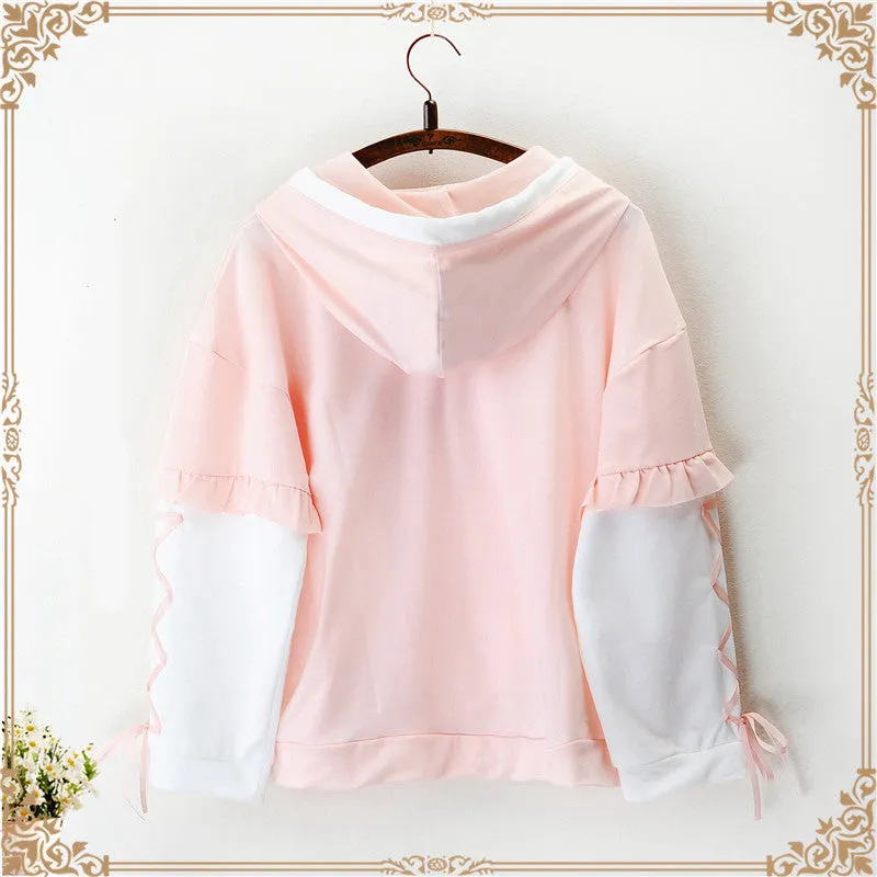 "CUTE STRAWBERRY EMBROIDERY" HOODED N050703