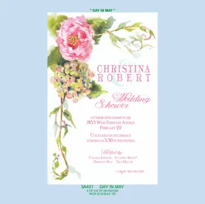 "Day In May" Floral Peony Invitation