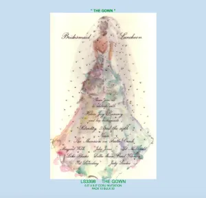 "The Gown" Wedding Dress Bridal Invitation