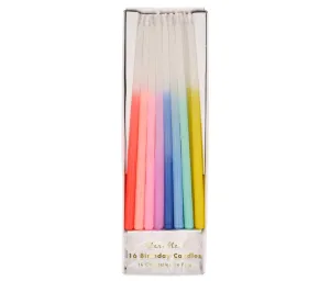 Rainbow Dipped Tapered Candles