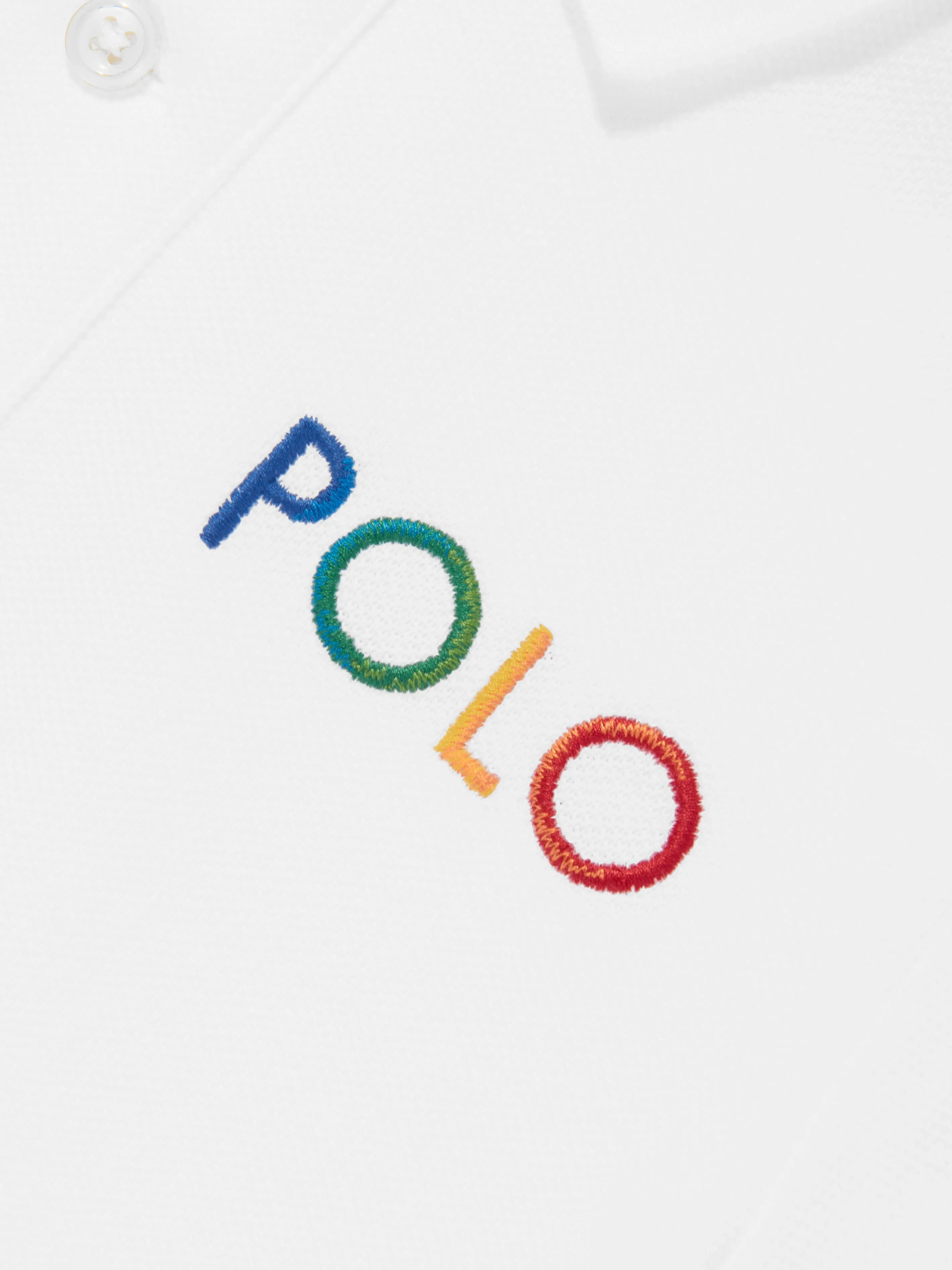 Ralph Lauren 男童白色徽标 Polo 衫