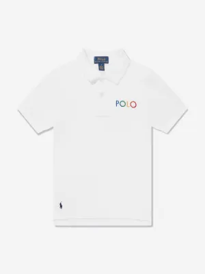 Ralph Lauren 男童白色徽标 Polo 衫