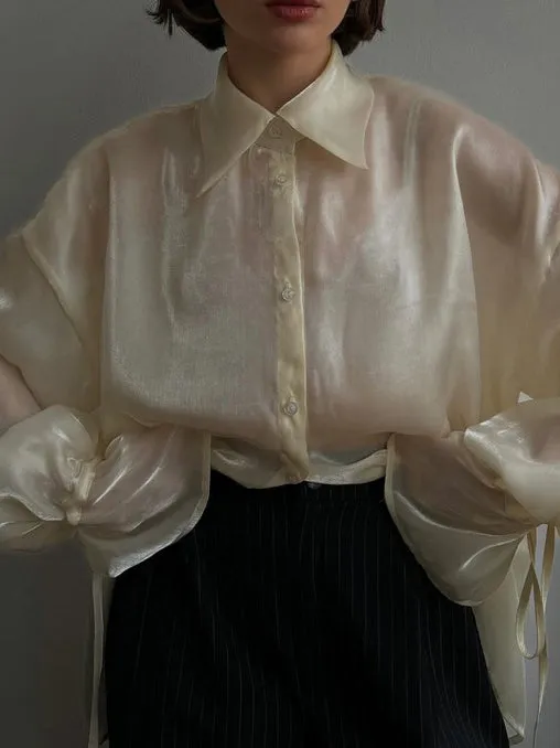 Rayon Semi-Sheer Polo Shirt