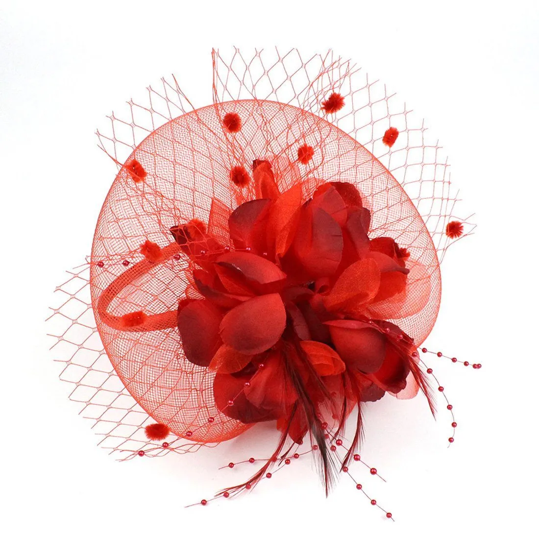 Red Wedding Fascinators Occasion Hats Tea Party Hat